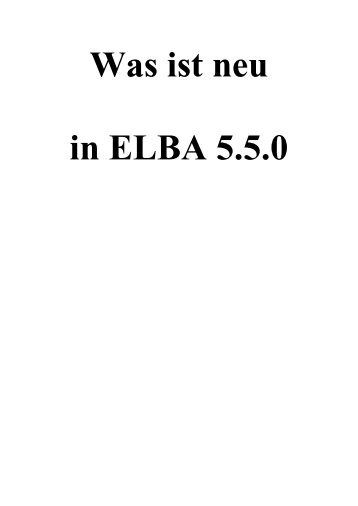 Was ist neu - ELBA 5.5.0 - BKS Bank AG