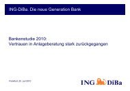 ING-DiBa. Die neue Generation Bank Bankenstudie 2010 ...