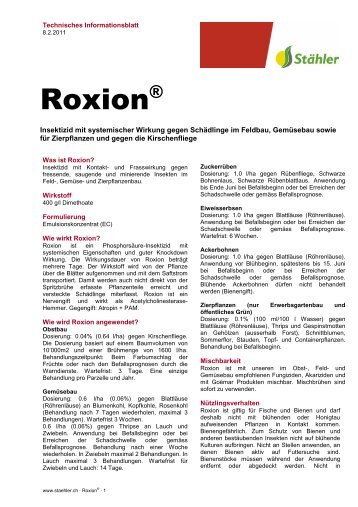 Roxion - Stähler SA