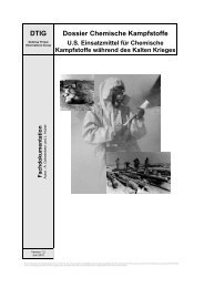 Dossier Chemische Kampfstoffe US Einsatzmittel für ... - DTIG