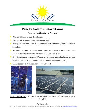 Paneles Solares Fotovoltaicos