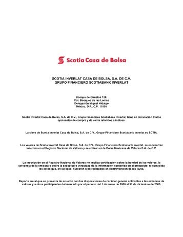 SCOTIA INVERLAT CASA DE BOLSA, S.A. DE C.V. ... - Scotiabank