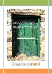 Modelo de negocio: Alojamientos Rurales - Emprende Rural