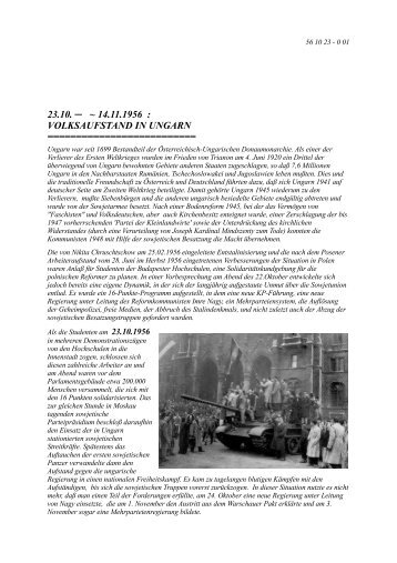 volksaufstand in ungarn - Archives of Service Civil International