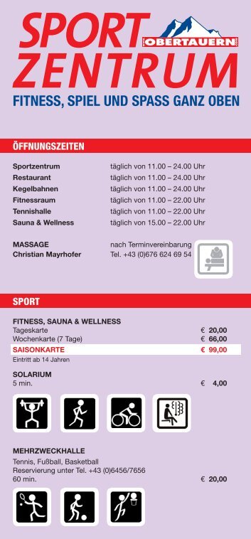 FITNESS, SPIEL UND SPASS GANZ OBEN