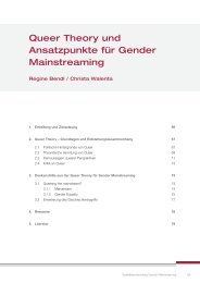 Queer Theory und Ansatzpunkte für Gender Mainstreaming