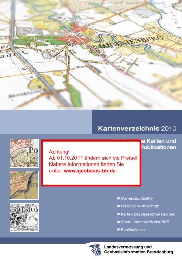 Kartenverzeichnis 2010 - Landesvermessung und ...