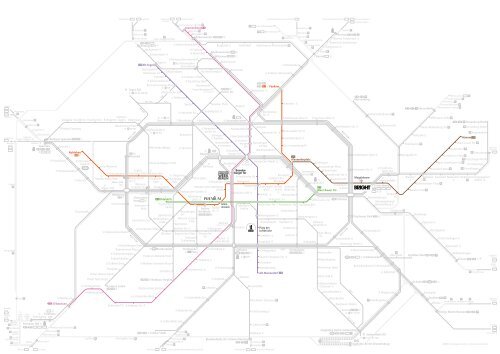 Berlin Schnellbahn Liniennetz Rapid transit route map - Bread & Butter