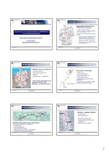 Experiences in the implementation of ERTMS/ETCS from German ...