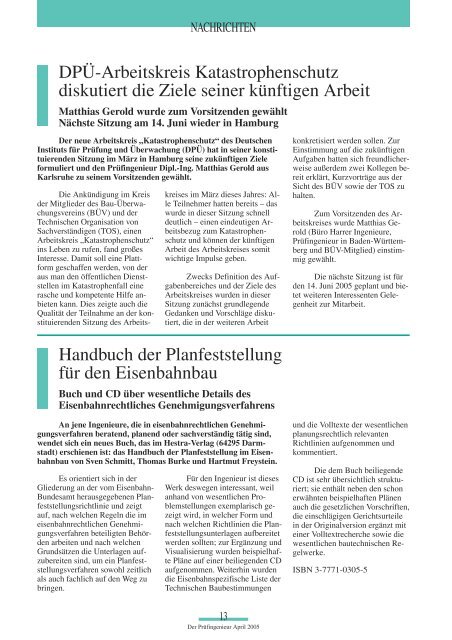 Prüfingenieur Ausgabe 26 - BVPI - Bundesvereinigung der ...