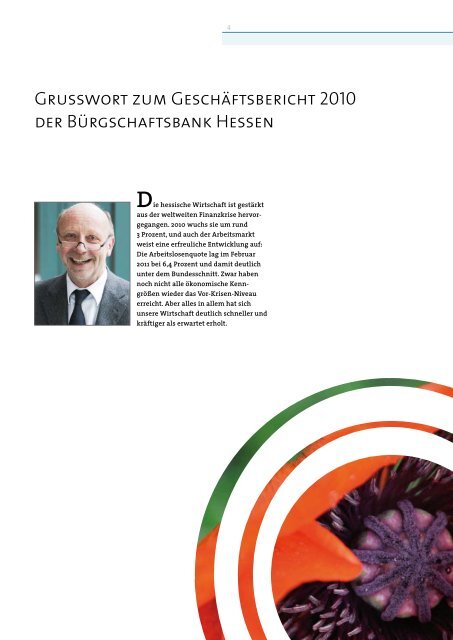 Geschäftsbericht 2010 - Bürgschaftsbank Hessen