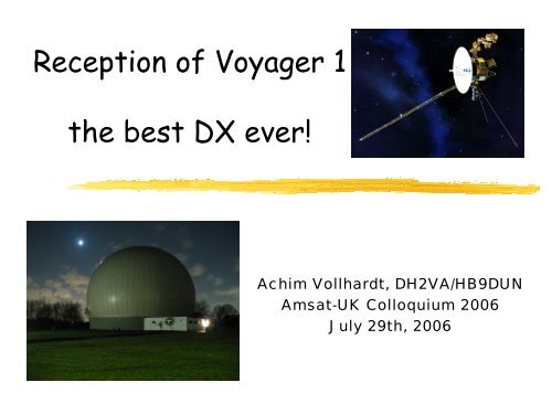 Reception of Voyager 1 the best DX ever! - UHF-Satcom.com