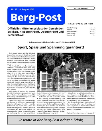 Ausgabe vom 08.08.2012 - Gemeinde Niederrohrdorf