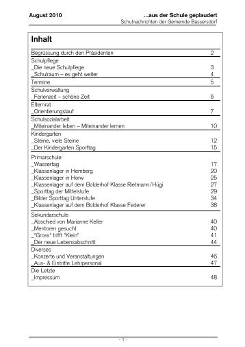Inhalt - Bassersdorf