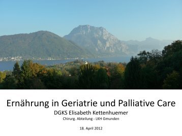 Ernährung in Geriatrie und Palliative Care