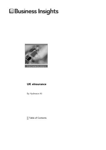 UK eInsurance Executive Summary 10 Chapter 1 ... - Business Insights