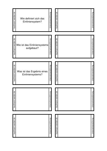 Wie definiert sich das Einliniensystem? Wie ist das Einliniensystems ...