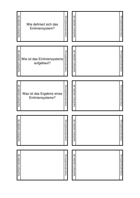 Wie definiert sich das Einliniensystem? Wie ist das Einliniensystems ...