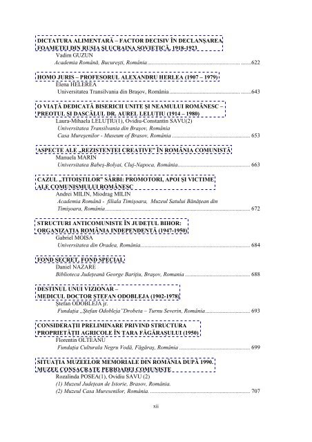 REMEMBRANCE IN TIME - Index of