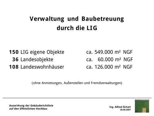 Ing. Scharl: Auswirkung der Gebäuderichtlinie auf den ... - LIG