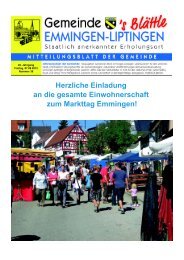 Einladung zum Markt - Emmingen-Liptingen