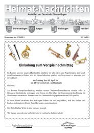Einladung zum Vorspielnachmittag - Gemeinde Dürmentingen