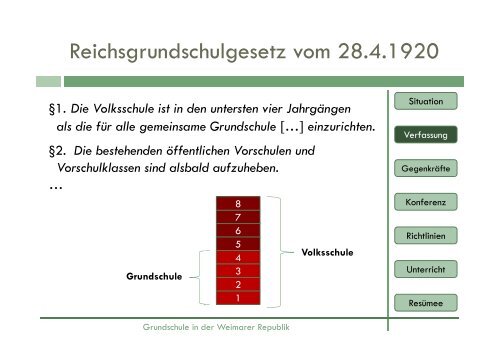 die grundschule in der weimarer republik - Dr. Hans Toman