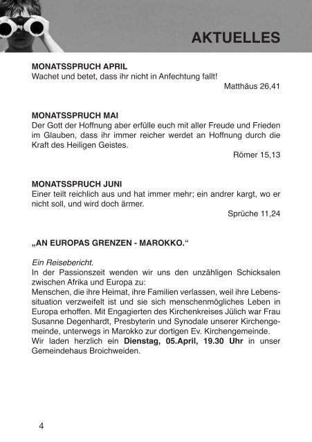 Die einlaDung - Evangelischer Kirchenkreis Aachen