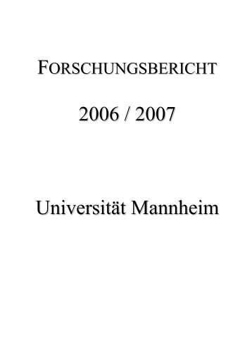 Inhaltsverzeichnis - MADOC - Universität Mannheim