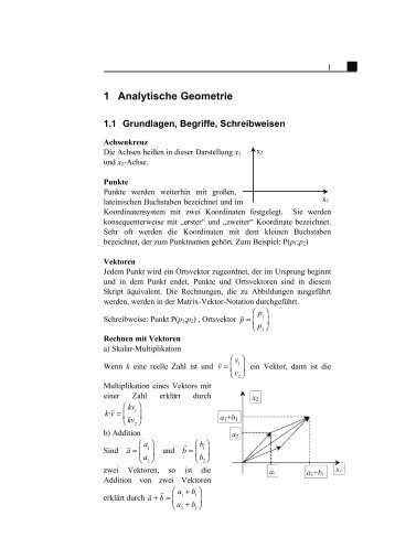 1 Analytische Geometrie - CeVis