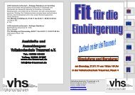 Fit für die Einbürgerung Deutsch 2011-1 - Volkshochschule Traunreut