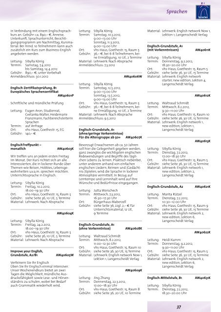 Programm 1. Semester 2012 - vhs der Stadt Fulda