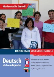 Deutsch als Fremdsprache - Hamburger Volkshochschule