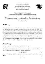 Dreitank - Fachgebiet Regelungssysteme TU Berlin
