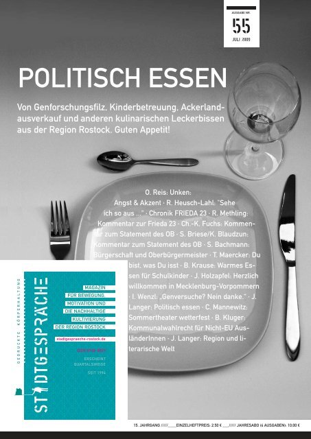 Politisch Essen Stadtgesprache Rostock