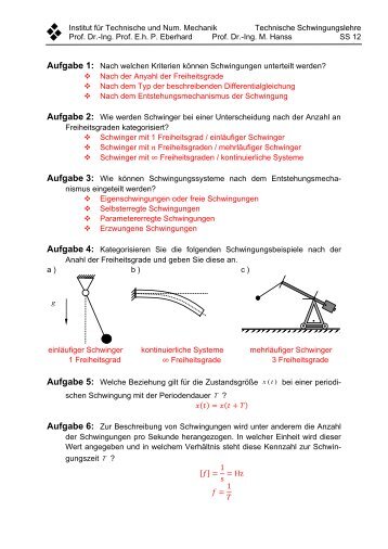 Aufgaben plus Lösungen in einem pdf File - Institut für Technische ...