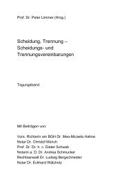 Scheidung, Trennung – Scheidungs- und Trennungsvereinbarungen