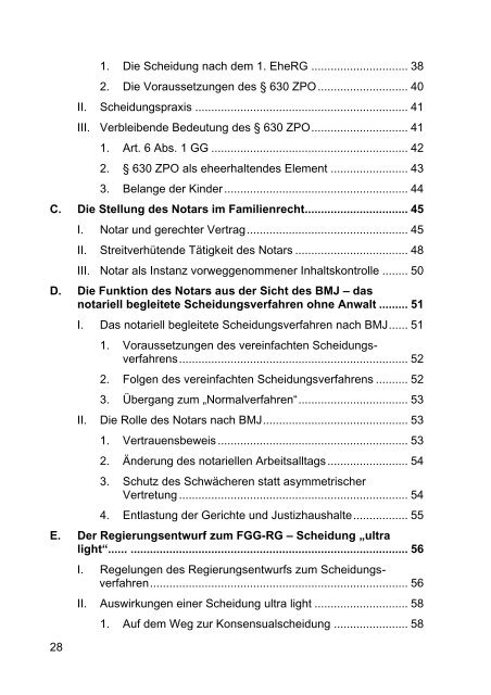 Scheidung, Trennung – Scheidungs- und Trennungsvereinbarungen