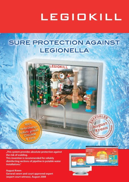 The innovative solution for killing Legionella bacteria - Legiokill