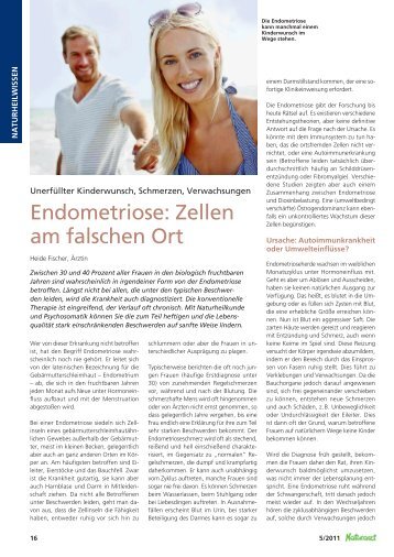 Endometriose: Zellen am falschen Ort - Heide Fischer