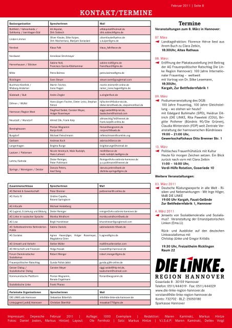 DEPESCHE - Die Linke. Hannover