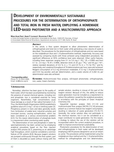 Brazilian Journal of Analytical Chemistry - BRJAC - Brazilian Journal ...