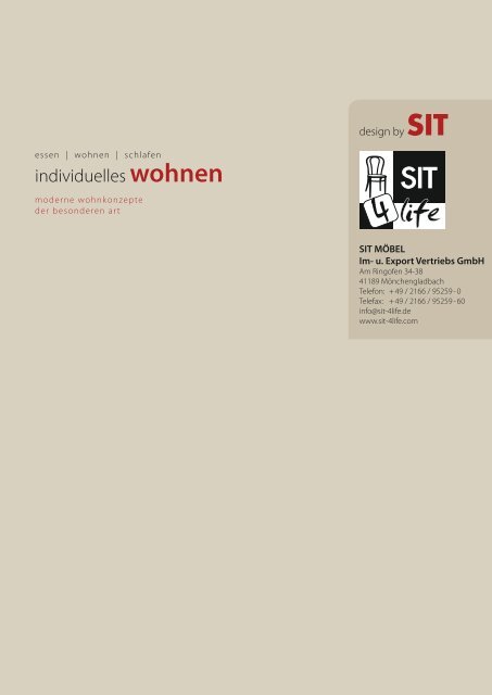 individuelles wohnen - SIT forLife