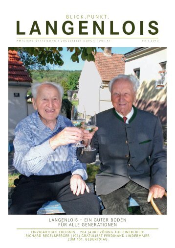 mit Armin Assinger Weinbaucenter Weinlabor Agrar ... - Langenlois