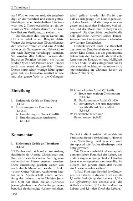 2. Timotheus 1 aus? Wird