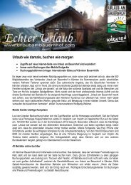 Urlaub wie damals, buchen wie morgen - Urlaub am Bauernhof