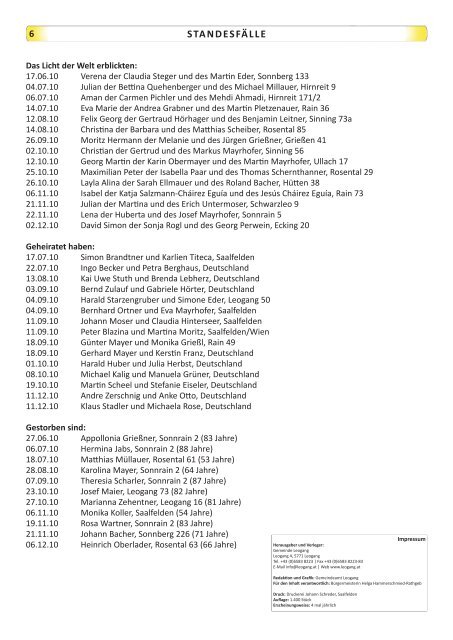 GEMEINDEINFoRMaTIoNEN - Gemeinde Leogang