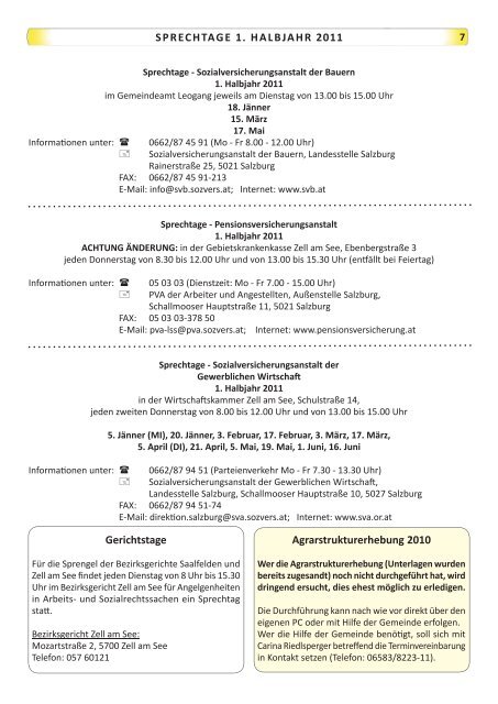 GEMEINDEINFoRMaTIoNEN - Gemeinde Leogang