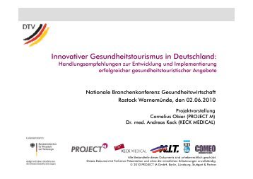 PROJECT M und KECK Medical - Innovativer Gesundheitstourismus