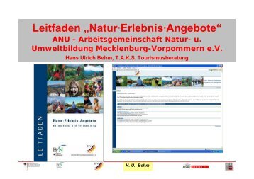 Leitfaden „Natur·Erlebnis·Angebote“ - und Umweltbildung